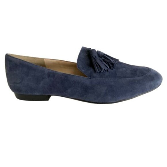 Lands' End Suede Slip On Loafers Tassel Front 9 - Picture 2 of 12